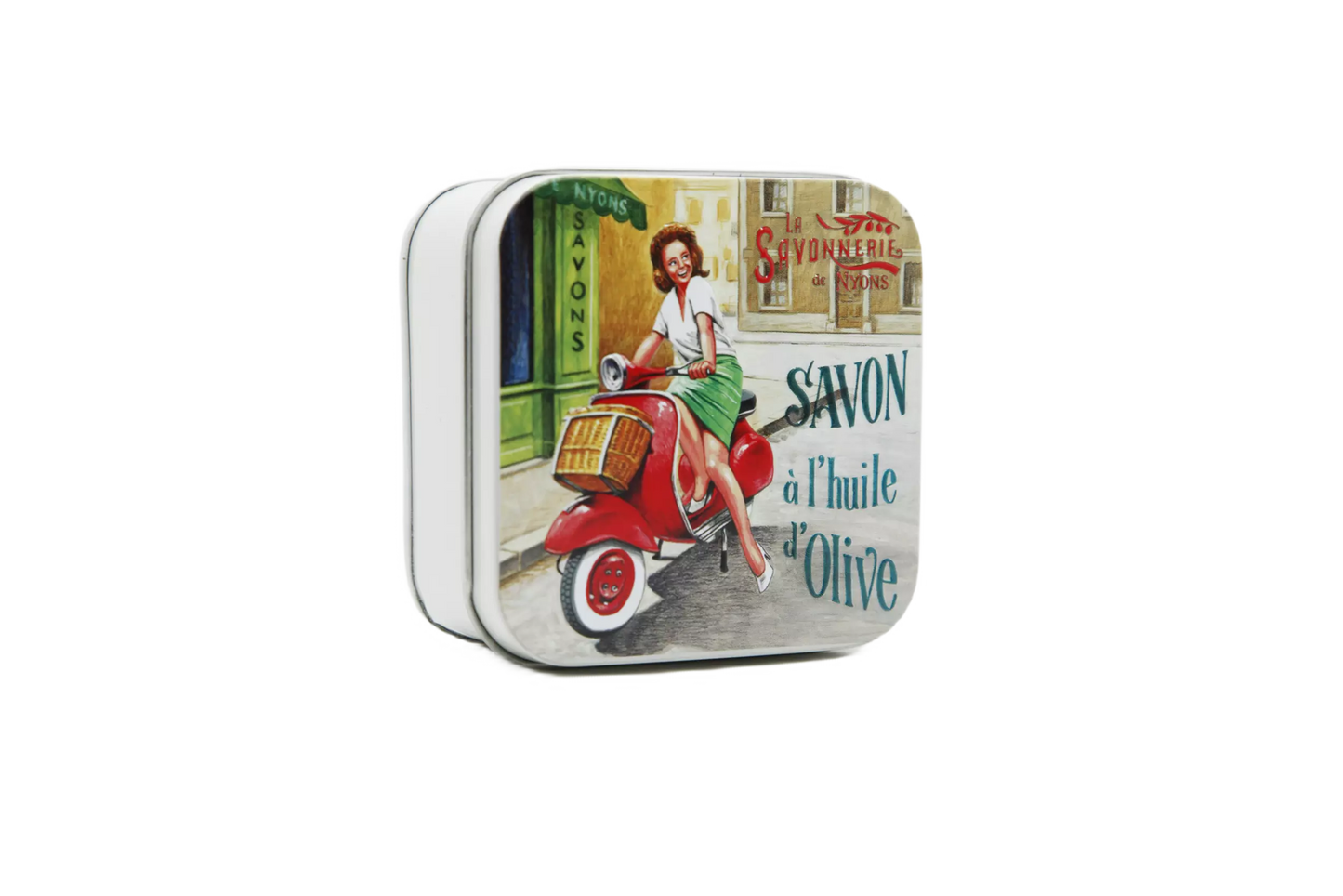 Verbena-Scented Soap in "Vespa" Tin Box 3.5 oz