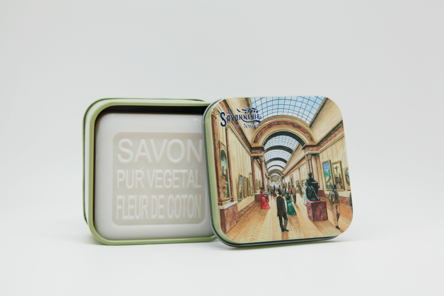 Cotton Flower Soap in "La Grande Galerie" Tin Box 3.5oz