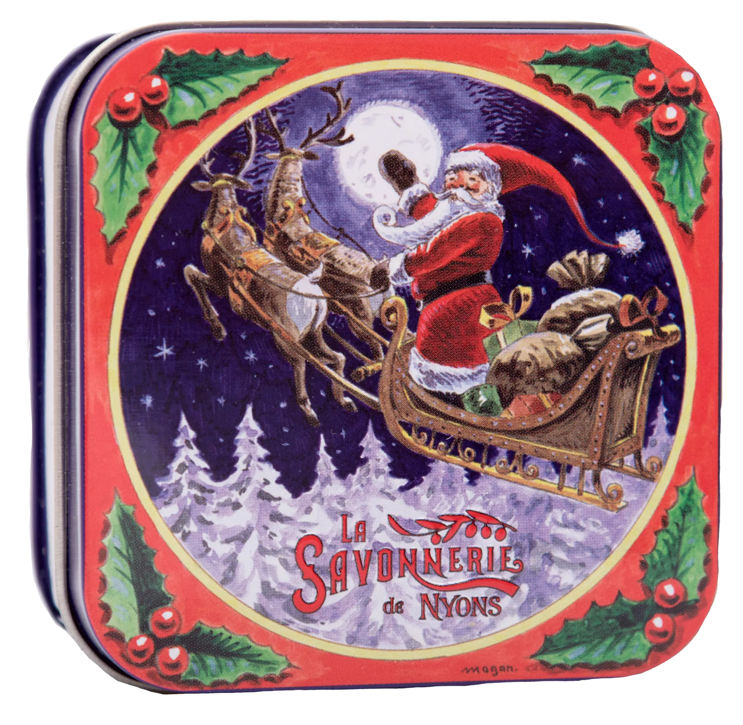 Orange-Cinnamon Soap "Santa's Sleigh" Tin Box 3.5oz