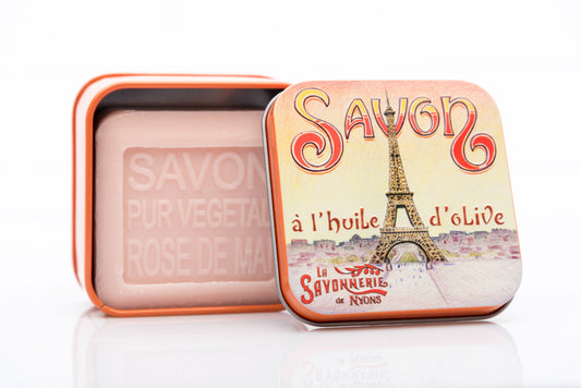 May Rose Soap in "Eiffel Tower" Tin Box 3.5oz