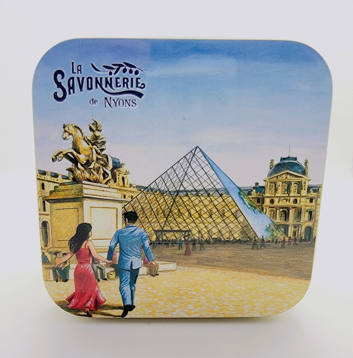 Cotton Flower Soap in " La Pyramide" Tin Box 3.5oz