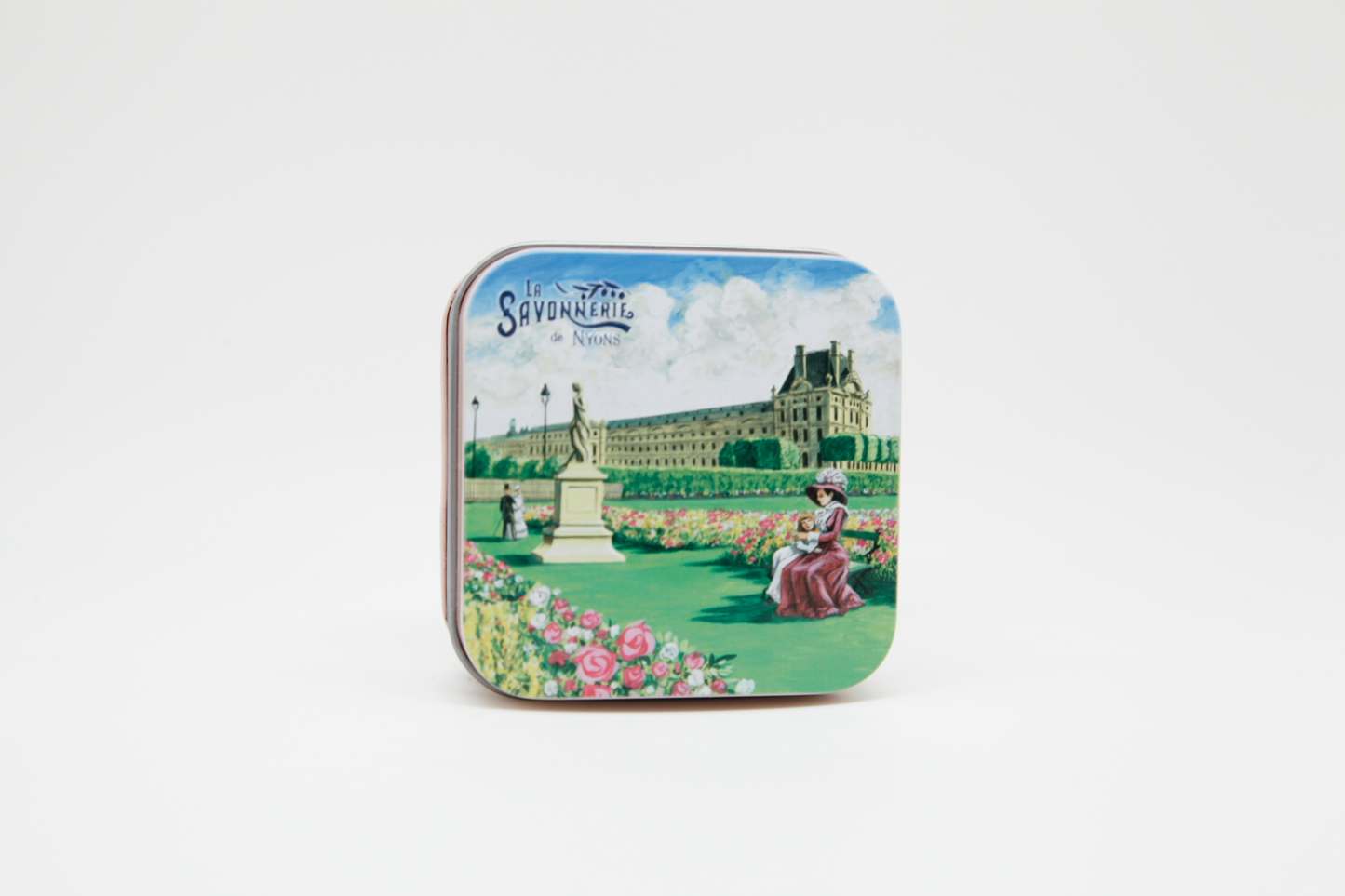 Cotton Flower Soap in "Les Jardins de Louvre" Tin Box 3.5oz