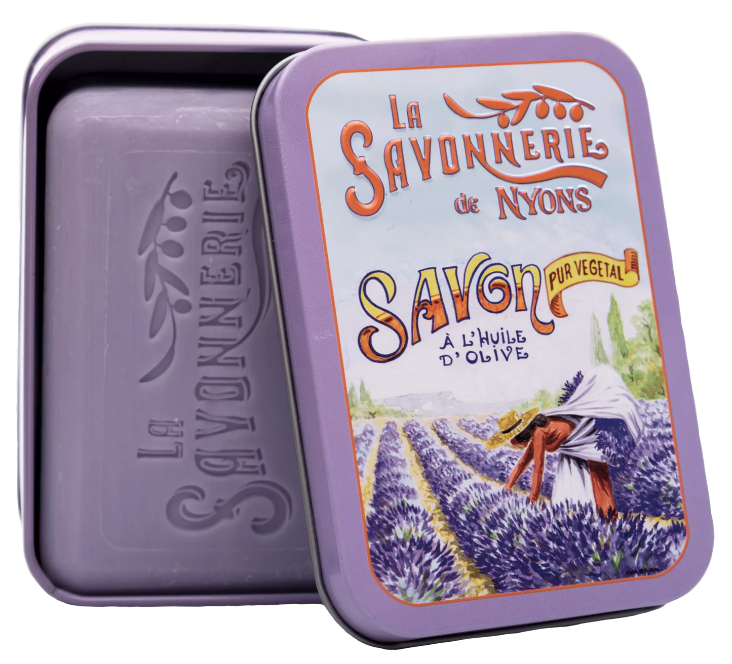 Lavender "Harvest" Time in Provence Soap Tin Box